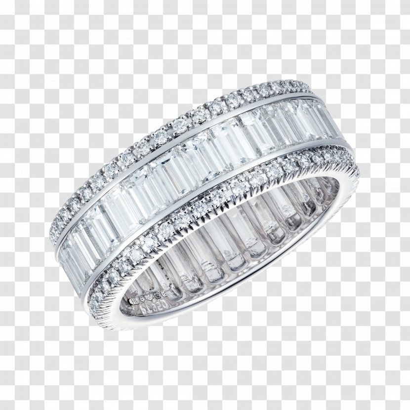 Diamond Cut Wedding Ring Eternity - Crystal Transparent PNG