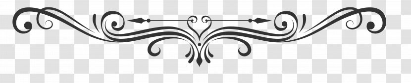 Black And White - Area - Classic Floral Pattern Dividing Line Transparent PNG