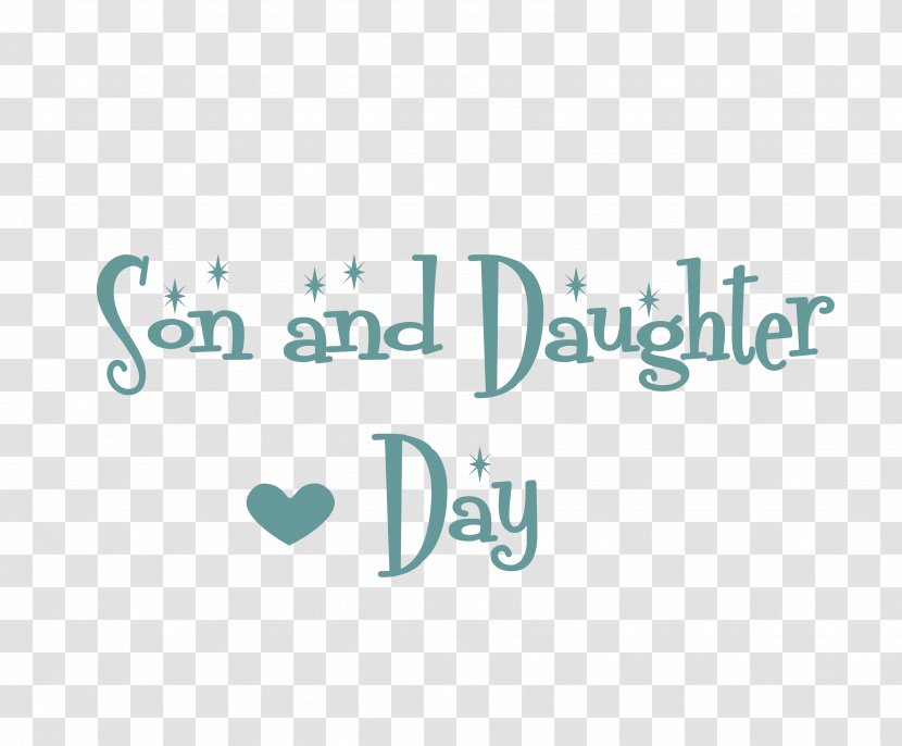 Son And Daughter Day. - Turquoise - Cancer Transparent PNG