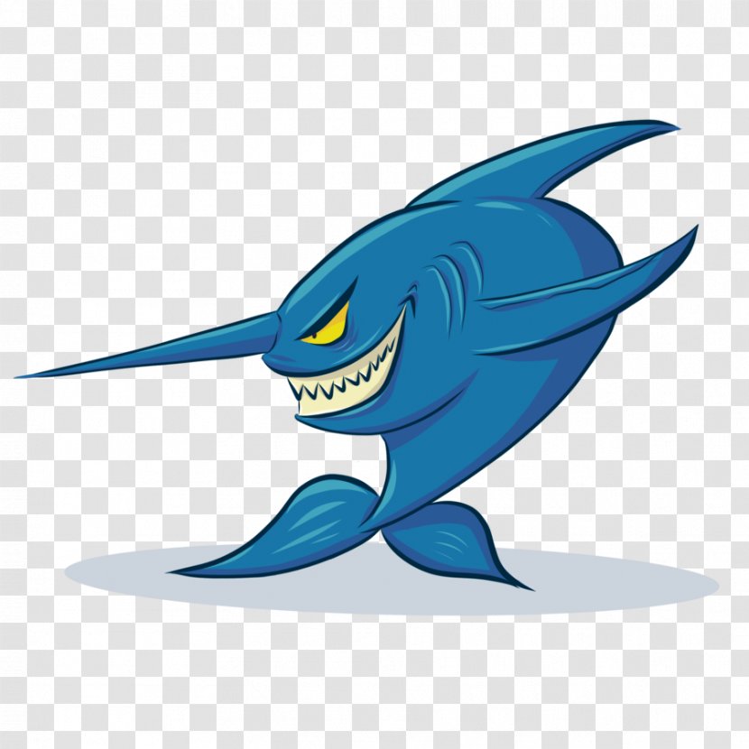 Shark Dolphin Swordfish Clip Art - Marine Mammal Transparent PNG