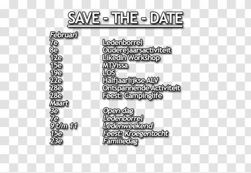 Sociologievereniging Usocia WE University Page Font - Text - Save The Date Transparent PNG
