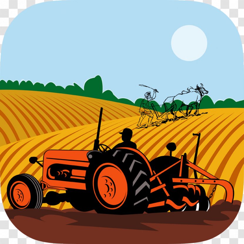 Clip Art Agriculture Agricultural Machinery Tractor Field - Car Transparent PNG