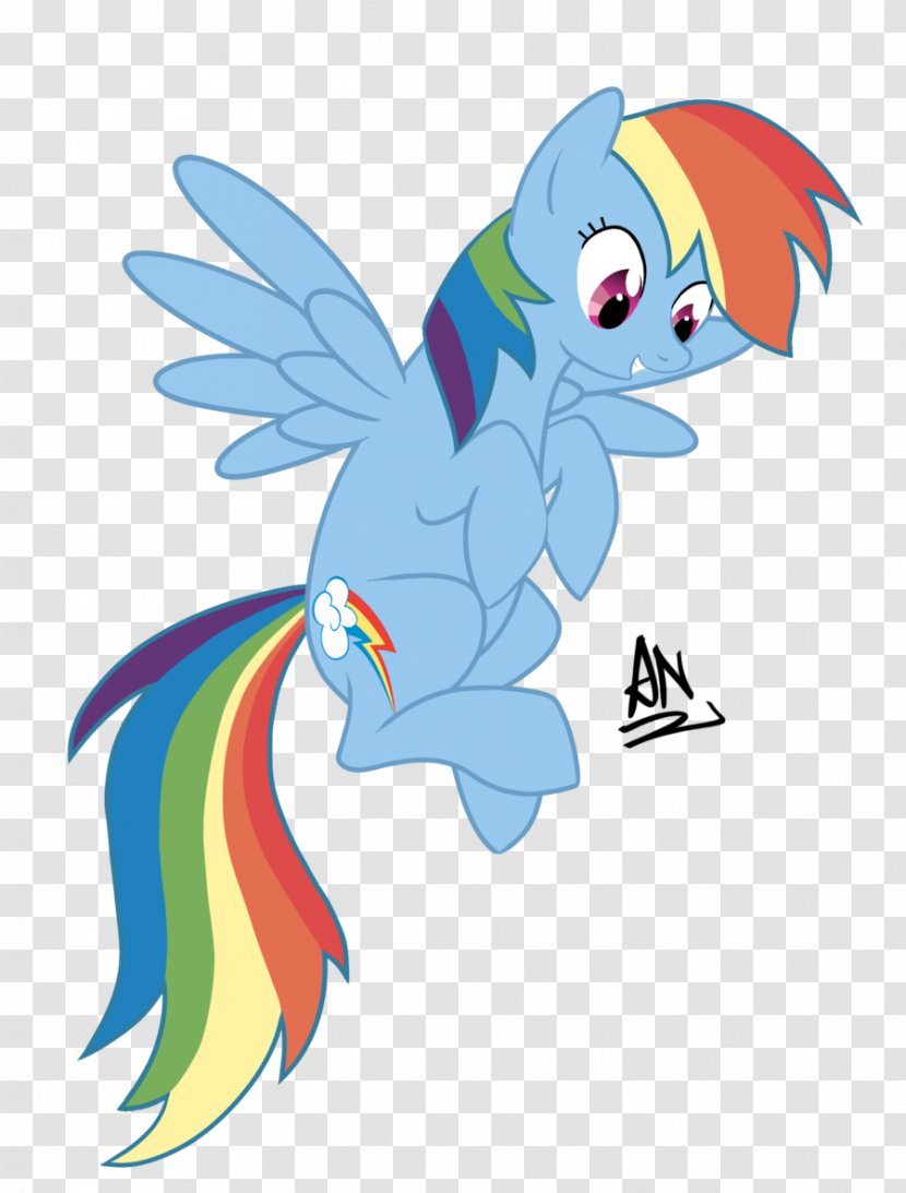 Pony Rainbow Dash Applejack Fluttershy - Cartoon - Horse Transparent PNG