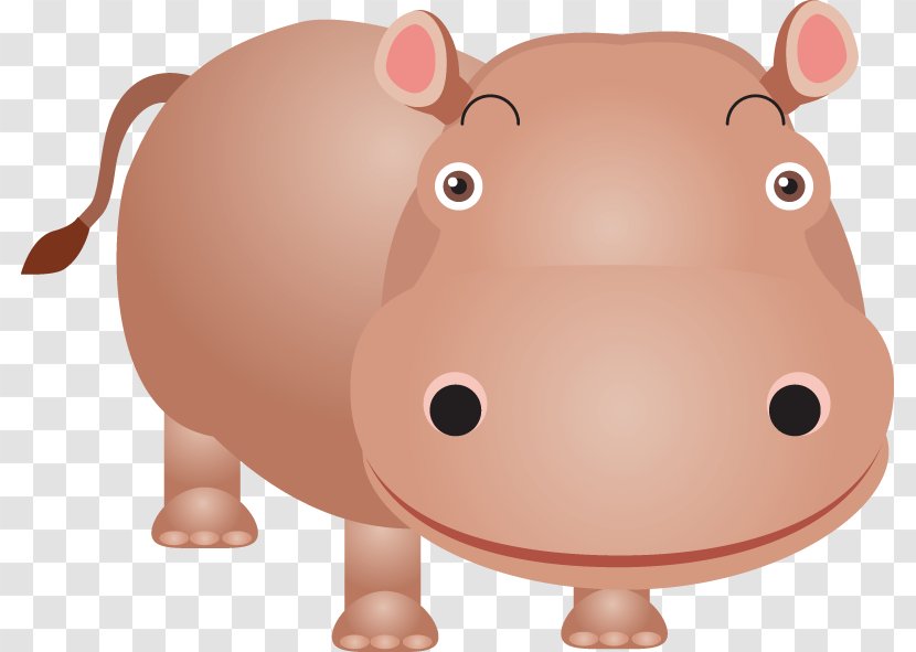 Hippopotamus Euclidean Vector Rhinoceros Clip Art - Elephant - Cartoon Hippo Transparent PNG