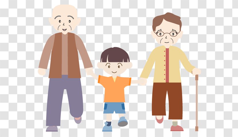 Old Age Illustration Welfare Family Grandparent - Cartoon - Gratitude Transparent PNG