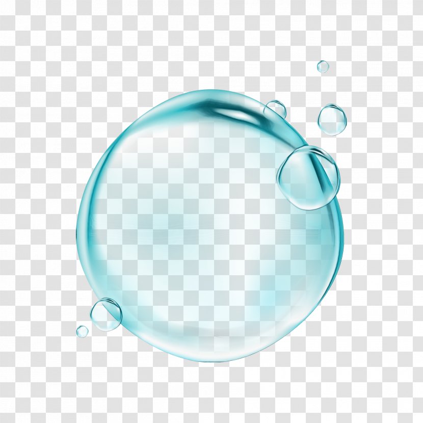 Water Drops - Aqua - Teal Turquoise Transparent PNG