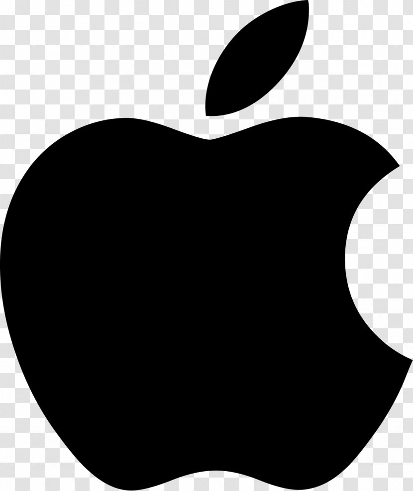 Apple Logo Clip Art - Black And White Transparent PNG