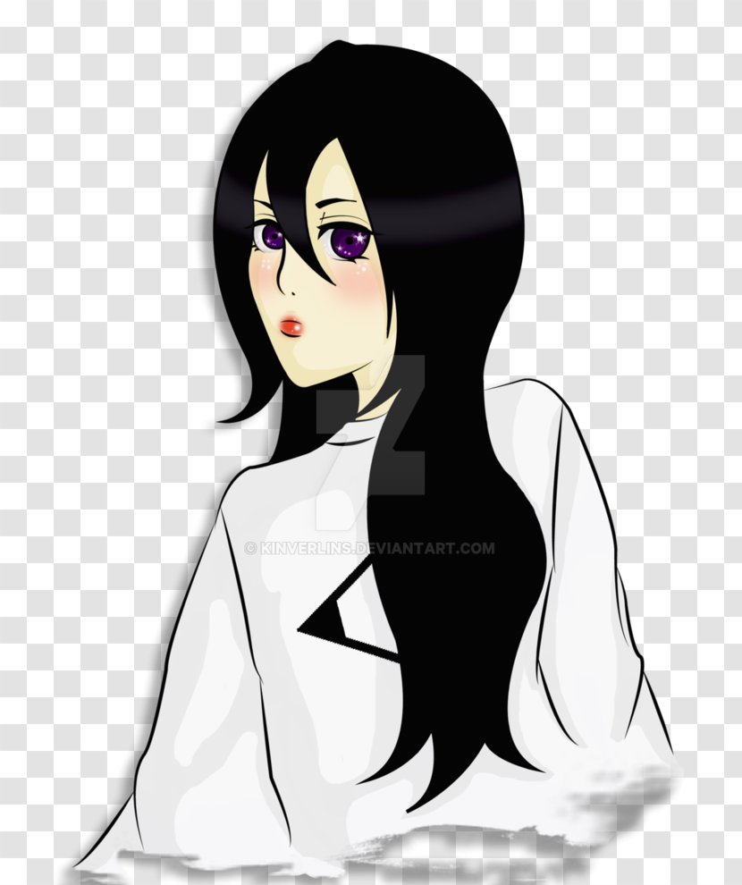 Rukia Kuchiki Long Hair Art Black - Tree Transparent PNG