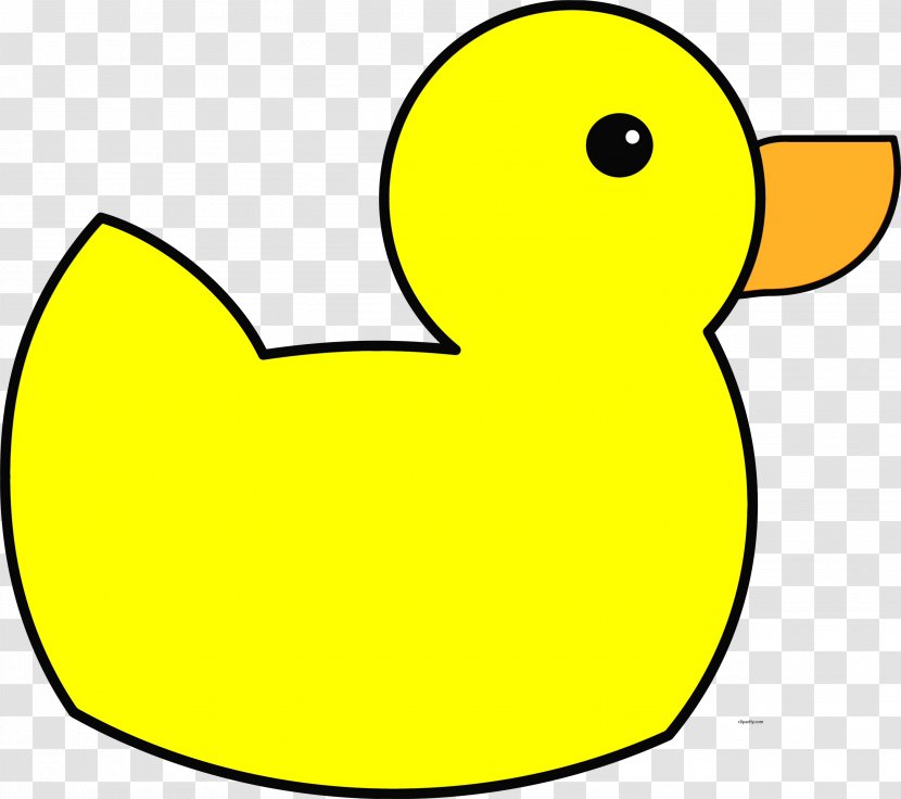 Yellow Clip Art Beak Line Bird - Duck - Symbol Transparent PNG