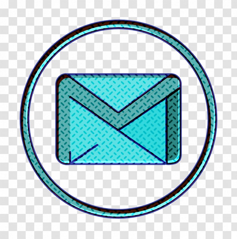 Gmail Icon Google Mail - Electric Blue Turquoise Transparent PNG