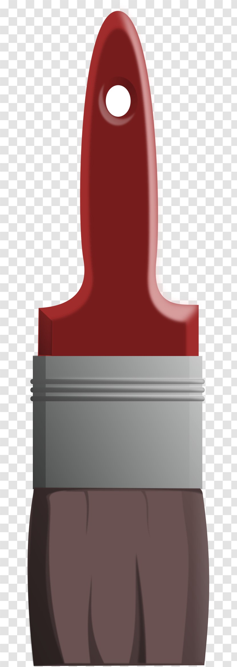 Paint Brush Cartoon - Red Watercolor Painting Transparent PNG
