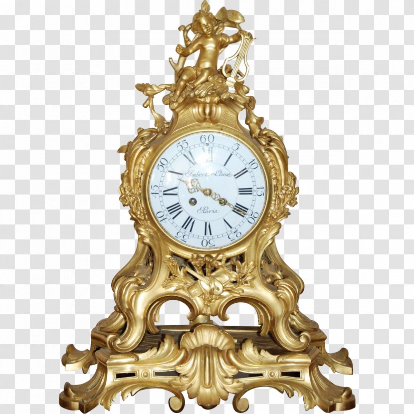 01504 Bronze Antique Clock Transparent PNG