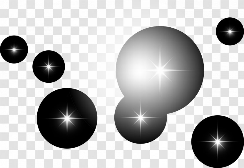 Light Black And White - Star - Stars Shining Transparent PNG