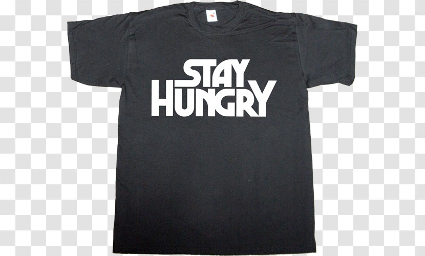 T-shirt Logo Sleeve Font - Black - Steve Jobs Stay Hungry Foolish Transparent PNG