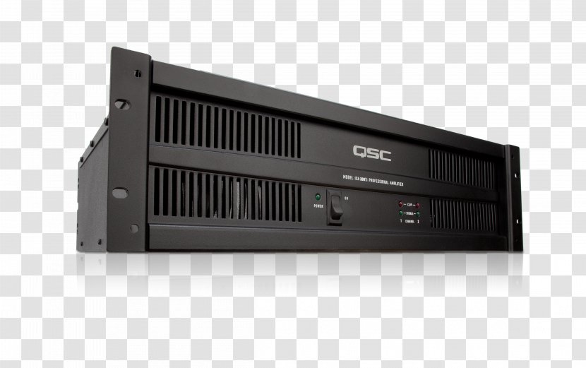 Audio Power Amplifier QSC 2-Channel 230V 8-Ohm ISA750 -230 Products - Electronic Circuit - Amplifiers Transparent PNG