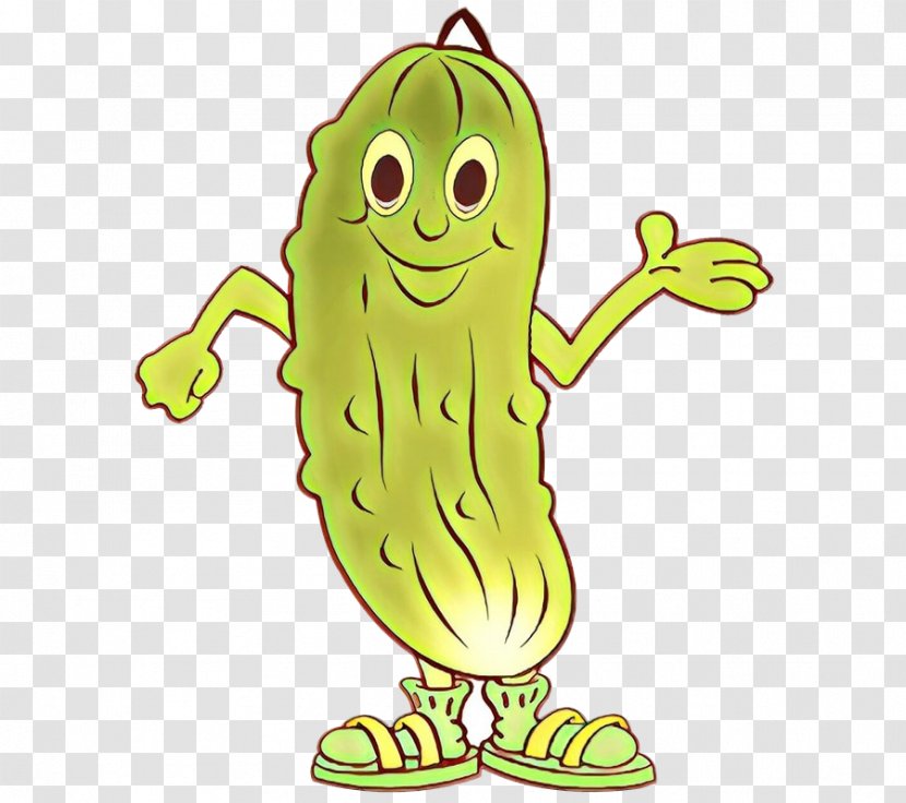 Cartoon Green Yellow Plant Finger - Vegetable Smile Transparent PNG