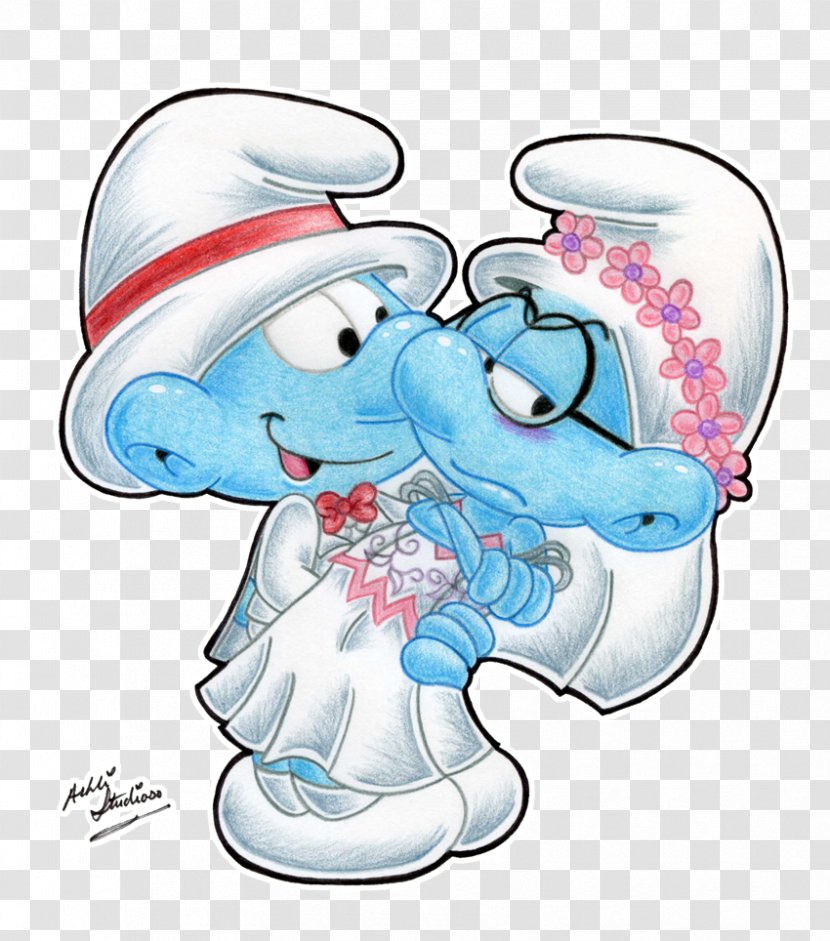 Smurfette Brainy Smurf Clumsy Gargamel Baby - Cartoon - Heart Transparent PNG