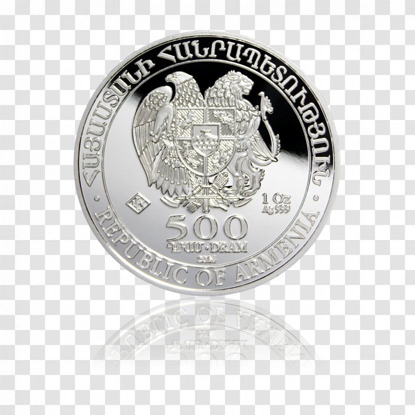 Silver Coin Central Bank Of Republic Armenia Bullion - Platinum Transparent PNG
