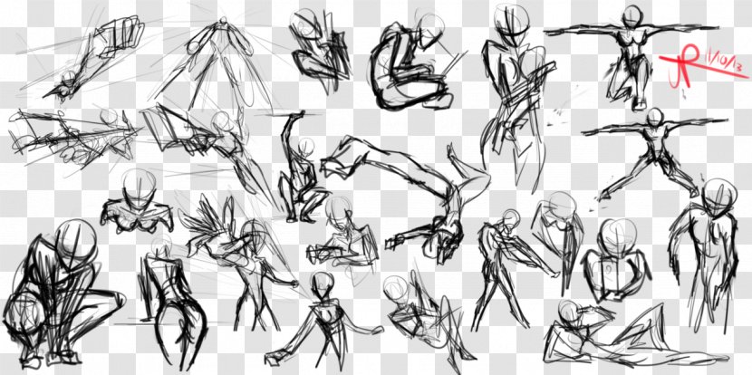 Dynamic Figure Drawing Gesture Sketch - Tree Transparent PNG