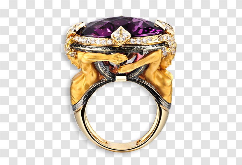 Amethyst Earring Palace Of Versailles Jewellery - Bitxi - Couple Rings Transparent PNG