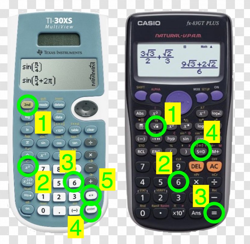 Casio FX-83GTPLUS Scientific Calculator Texas Instruments - Telephony Transparent PNG