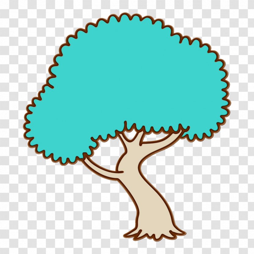 Clip Art Tree Line - Wet Ink Transparent PNG