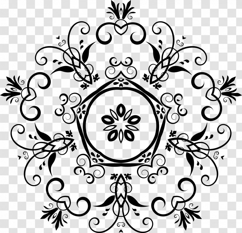 Floral Design Clip Art Decorative Borders Openclipart Medal - Blackandwhite - Visual Arts Transparent PNG
