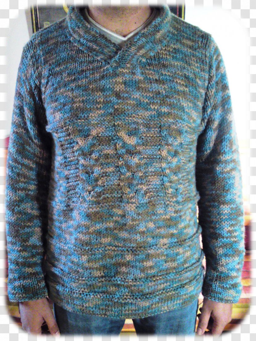 Cardigan Hoodie Neck Wool - Blue - Sweater Transparent PNG