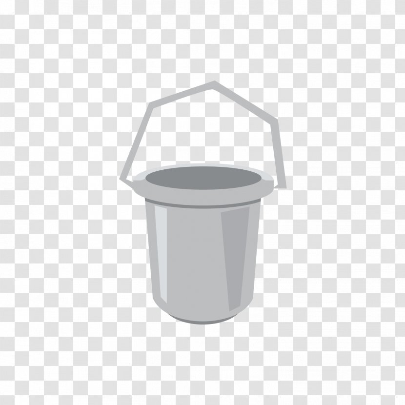 Download Bucket - Cup - Gray Transparent PNG