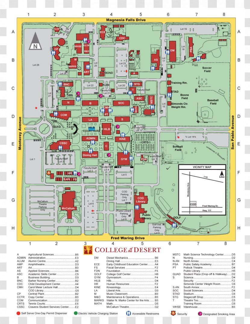 College Of The Desert DuPage California State University, San Bernardino Palm Campus Map Santa Rosa Junior - Community Transparent PNG