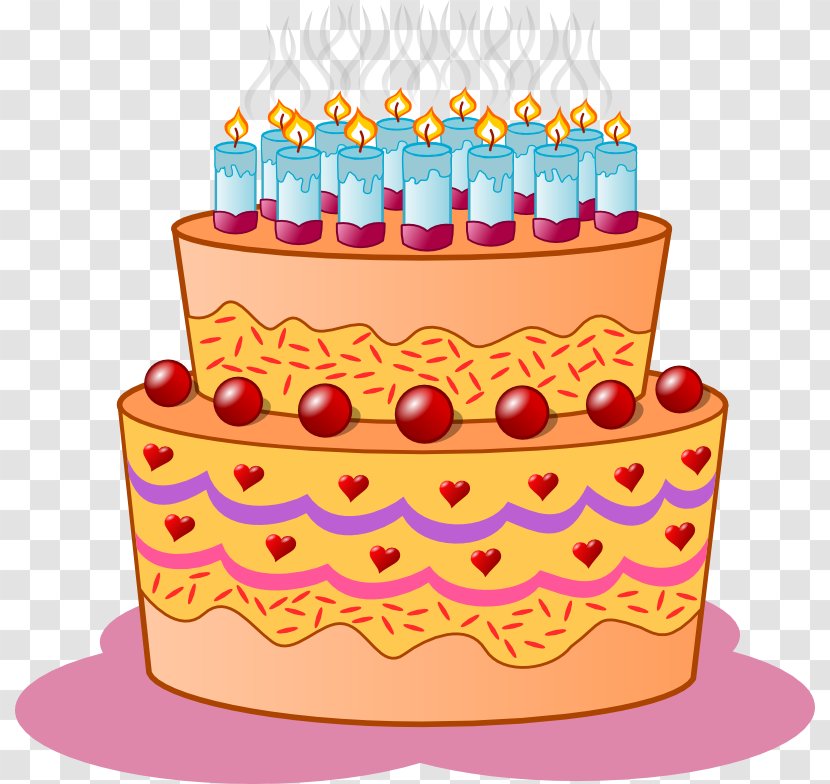 Birthday Cake Icing Cupcake Clip Art - Decorating - Graphic Transparent PNG