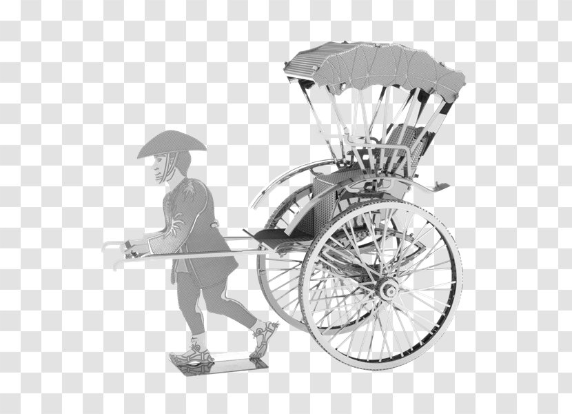 Pulled Rickshaw Metal Cutting Human-powered Transport - Wheel - Rikshaw Transparent PNG