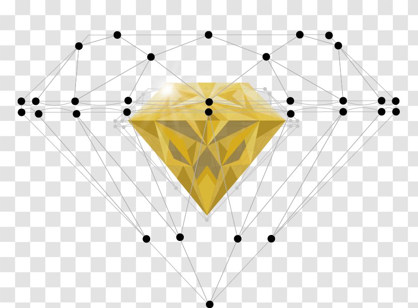 Jewellery Euclidean Vector Diamond Art - Triangle - Painted Yellow Transparent PNG