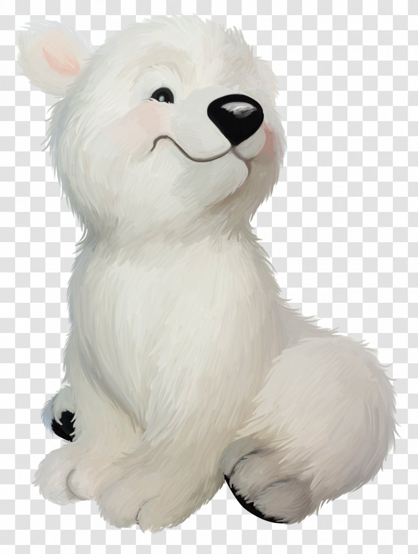 Polar Bear Samoyed Dog Cartoon - Heart Transparent PNG