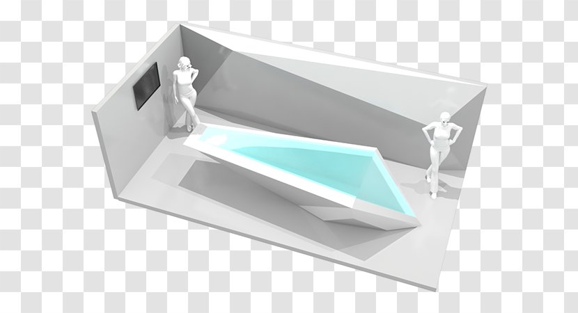 Bathtub Rectangle - Turquoise - Exhibition Booth Design Transparent PNG