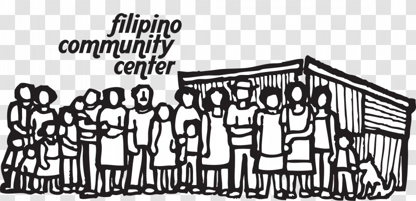 Filipino Community Center Neighbourhood Clip Art - Monochrome Photography Transparent PNG