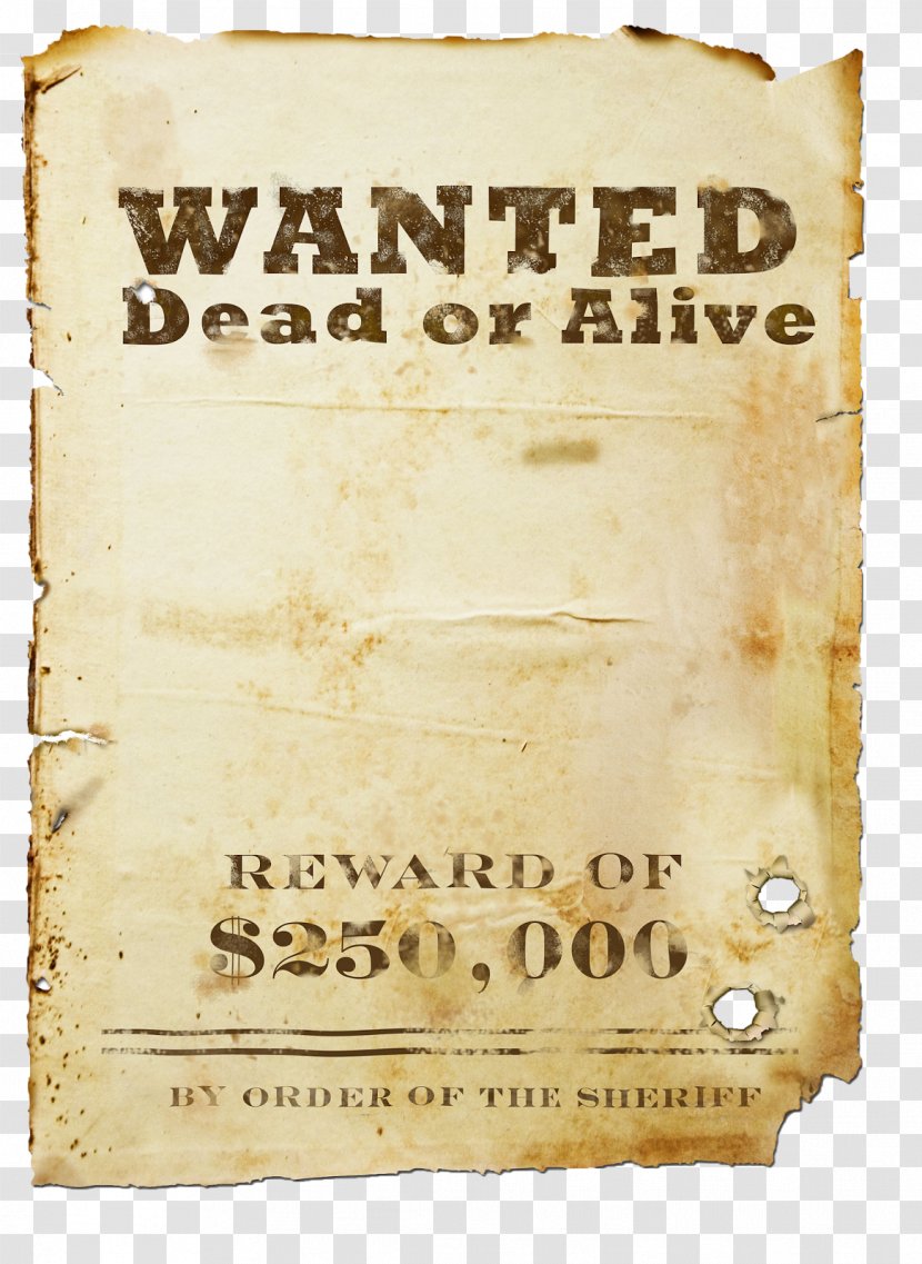 United States Western Wanted Dead Or Alive Film Television - Poster Transparent PNG