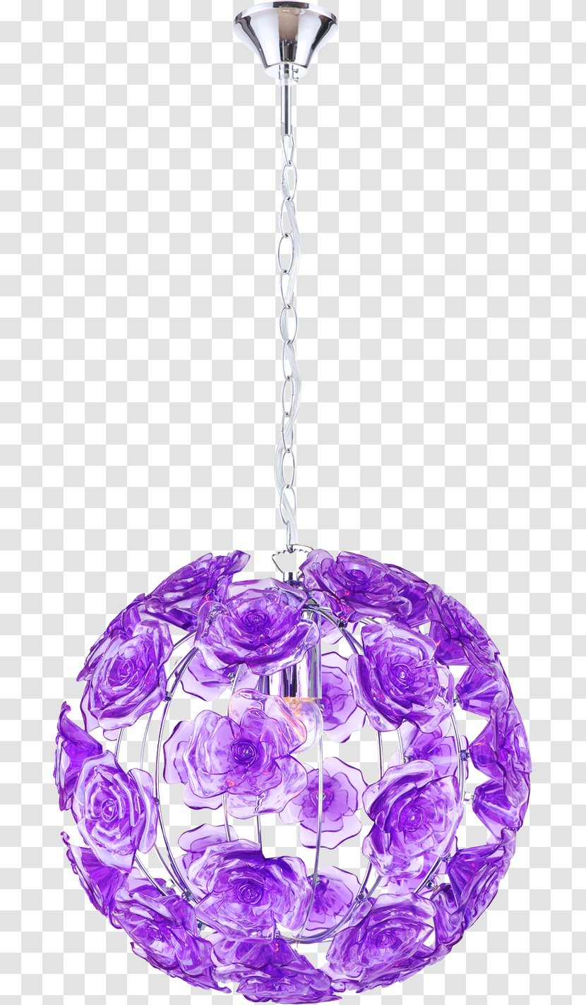 Light Fixture Chandelier Purple Lighting - Pendant Transparent PNG