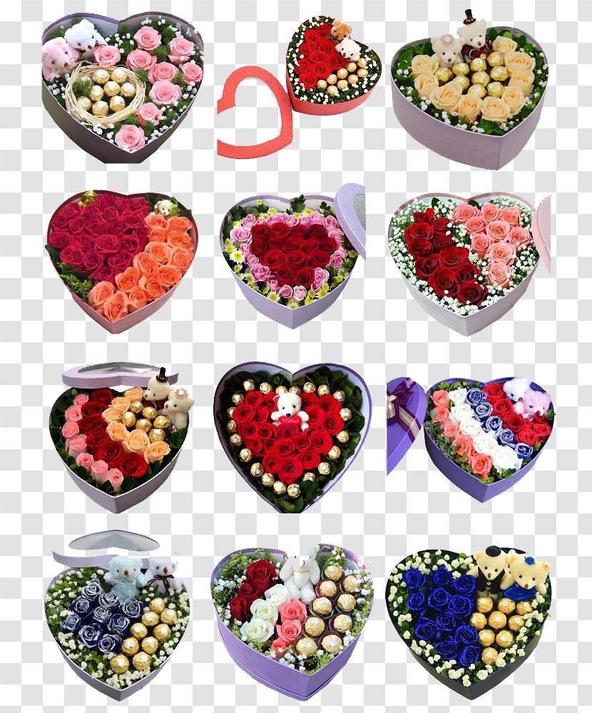 Packaging And Labeling Designer - Superfood - Heart Flowers Gift Packages Transparent PNG