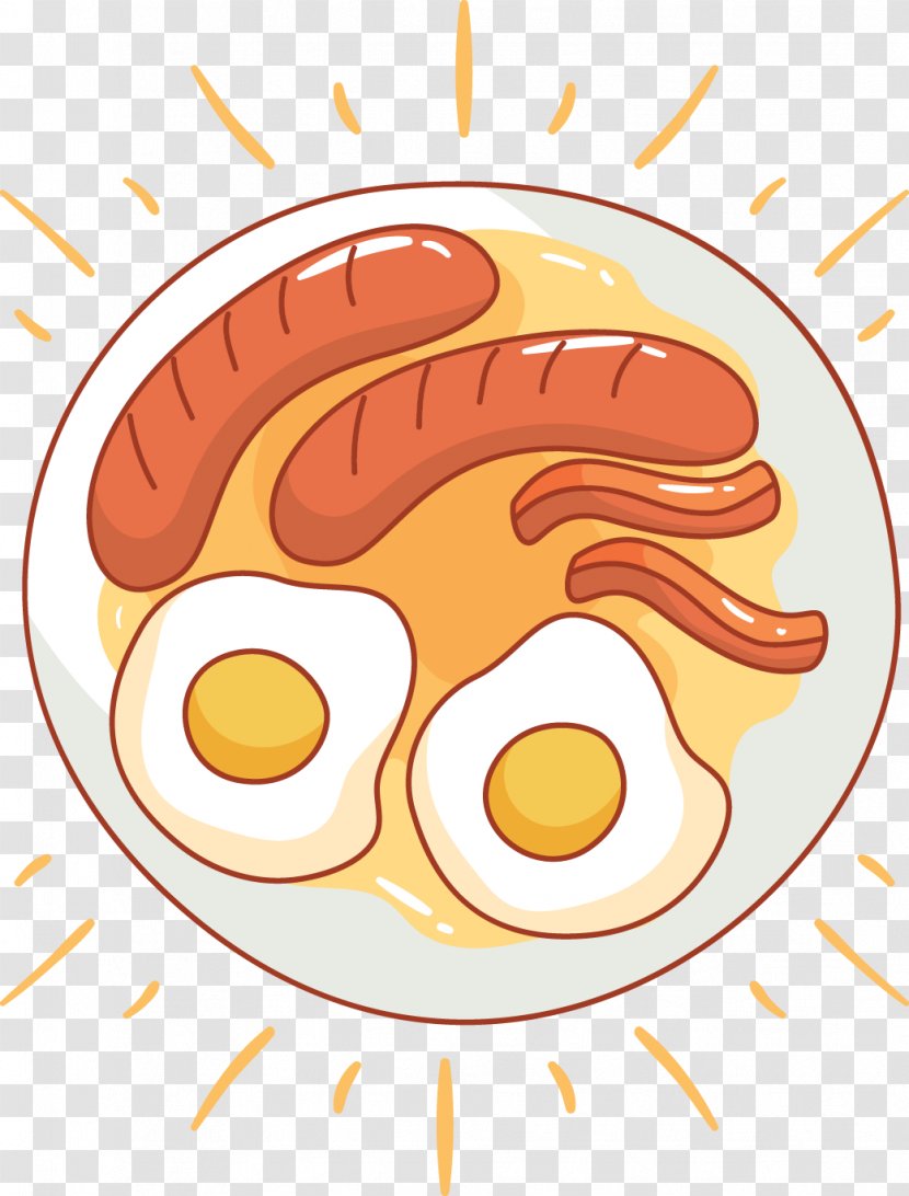 Hot Dog Fried Egg Food - Supper - Vector Flat Dogs Transparent PNG