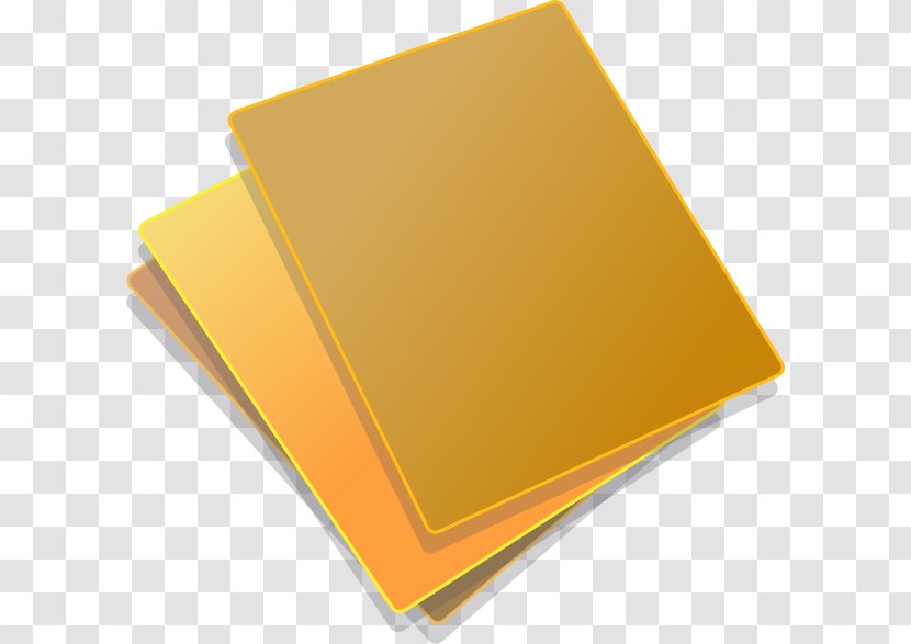 Paper Post-it Note File Folder Clip Art - Orange - Papers Cliparts Transparent PNG