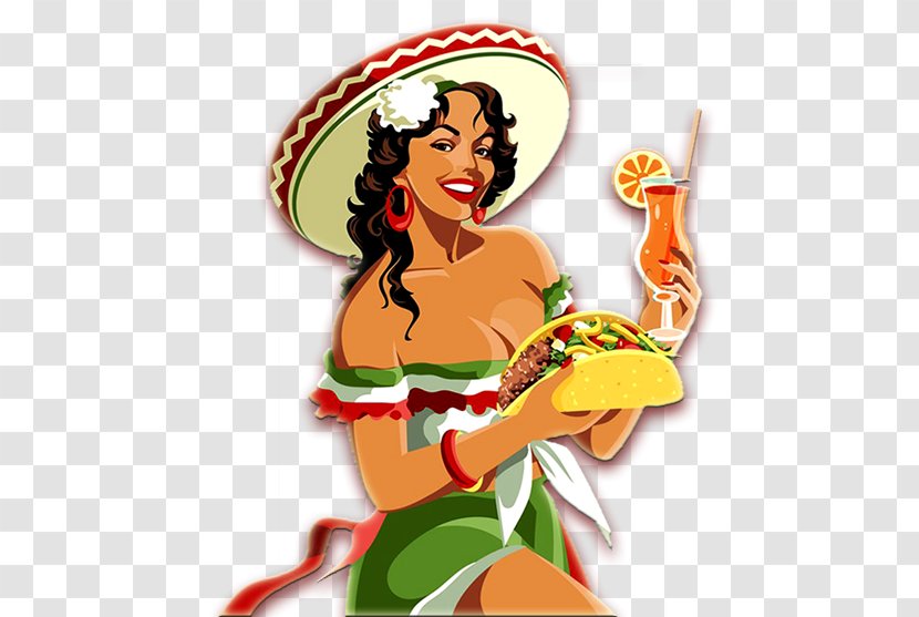 Mexico Mexican Cuisine Taco Cinco De Mayo Woman - Silhouette - Charleston Strong Cliparts Transparent PNG