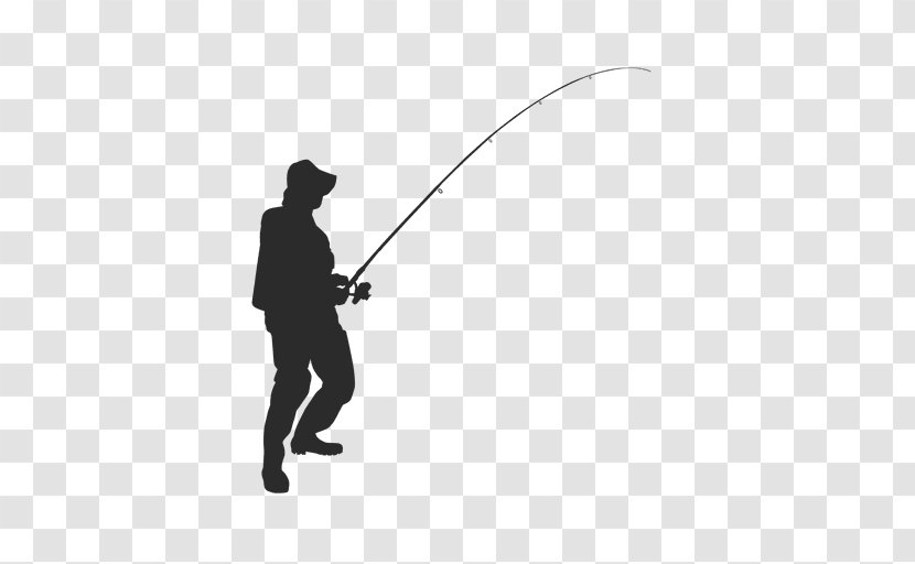 Fishing Rods Reels Fisherman Tackle - Silhouette - Clipart Transparent PNG