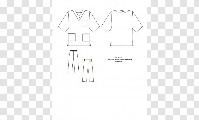 T-shirt Pattern Sketch Dress Collar - Line Art Transparent PNG