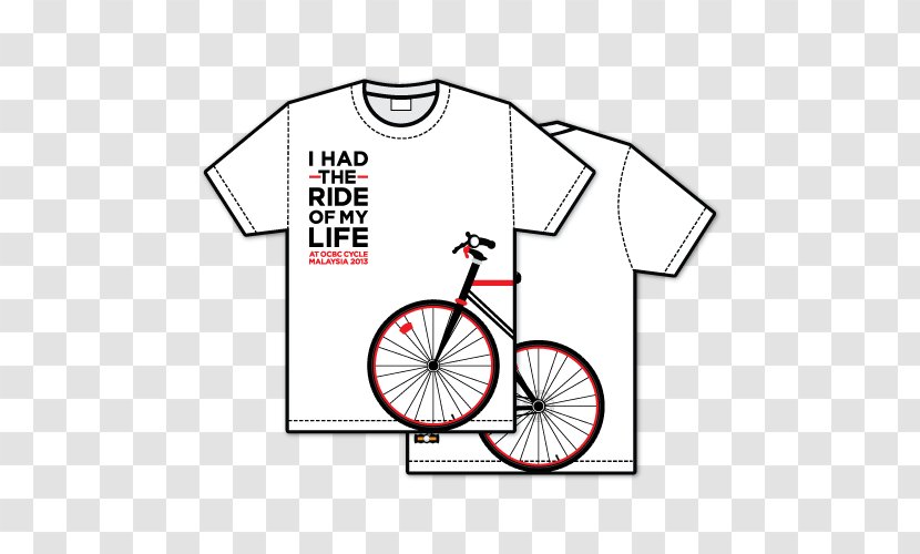 T-shirt Bicycle Wheels Jersey Sweater - Shirt Transparent PNG