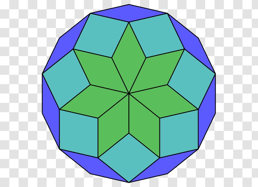 Symmetry Group Regular Polygon Reflection Tetradecagon - Green Transparent PNG