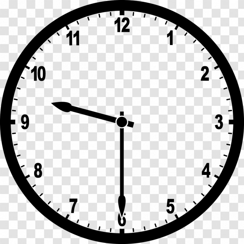 Clock Face Clip Art Hour Time - Number - Jam Dinding Transparent PNG