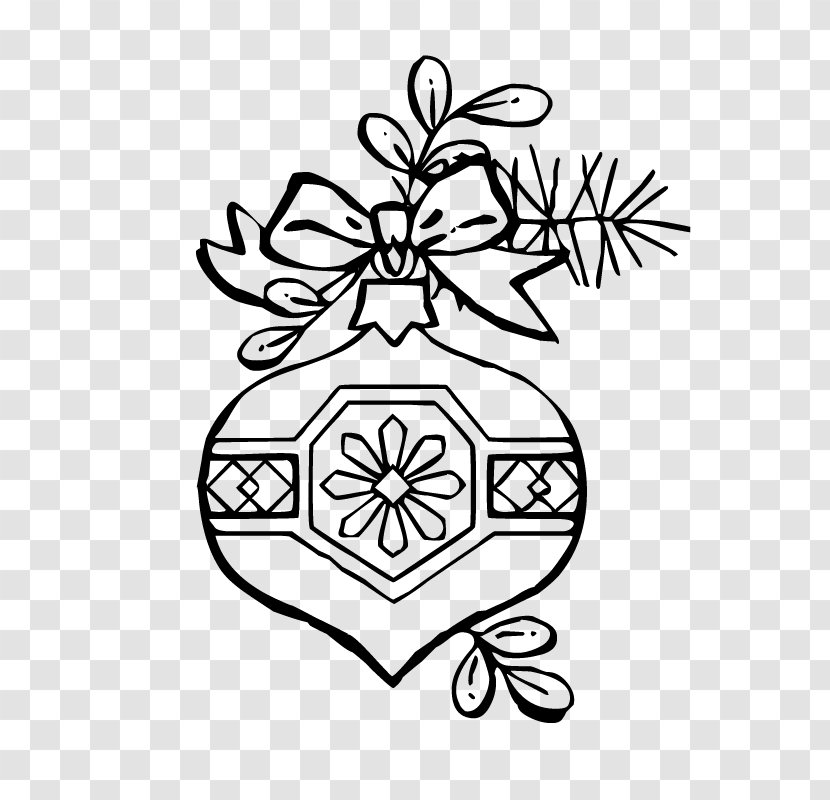 Christmas Ornament Decoration Coloring Book Tree - Flower Transparent PNG