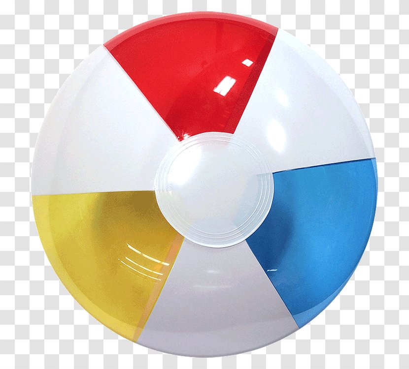 Plastic - Yellow Beach Ball Transparent PNG