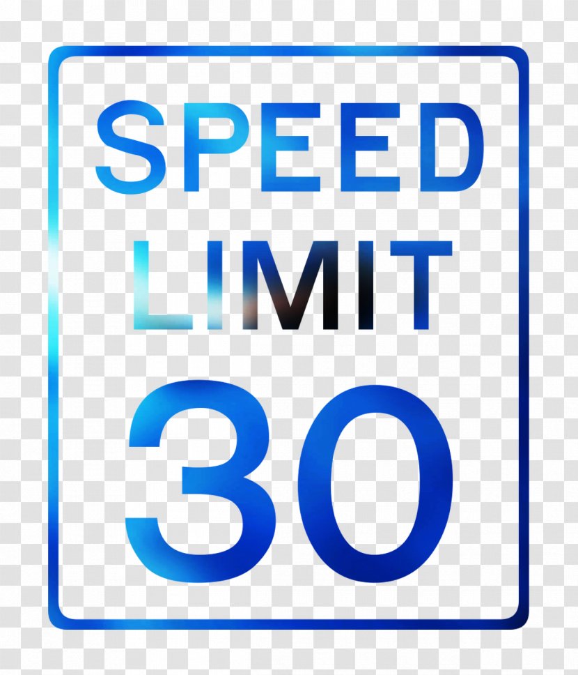 Vehicle License Plates Brand Logo Number Product - Electric Blue - Speed Limit Transparent PNG